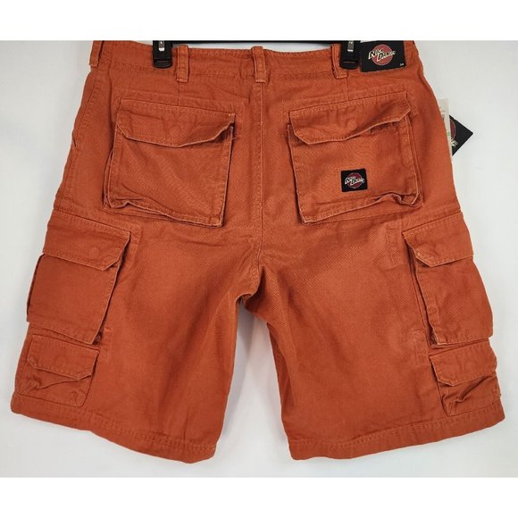 Nick Danger Other - Nick Danger Shorts Mens 34 Orange Denim Premium Distressed Casual Cargo Shorts